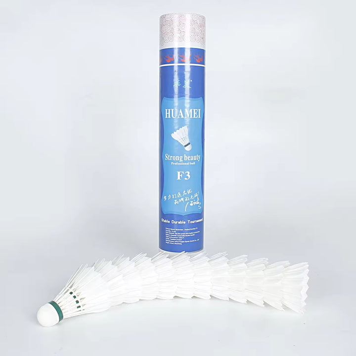 HUAMEI 12 PCS F3 Duck Feather Badminton Shuttlecock