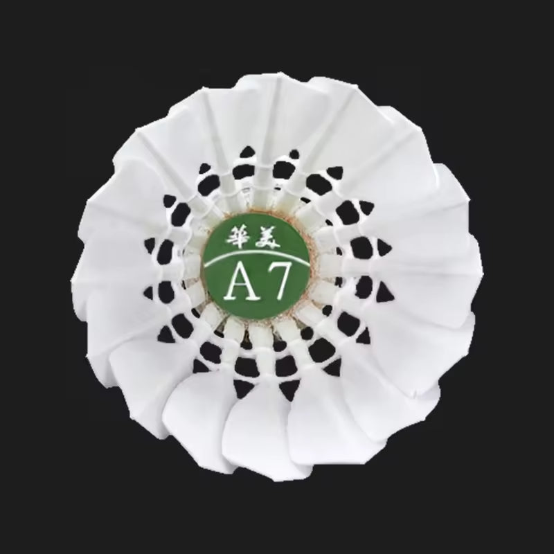 HUAMEI 12 PCS A7 All-round Duck Feather Badminton Shuttlecock