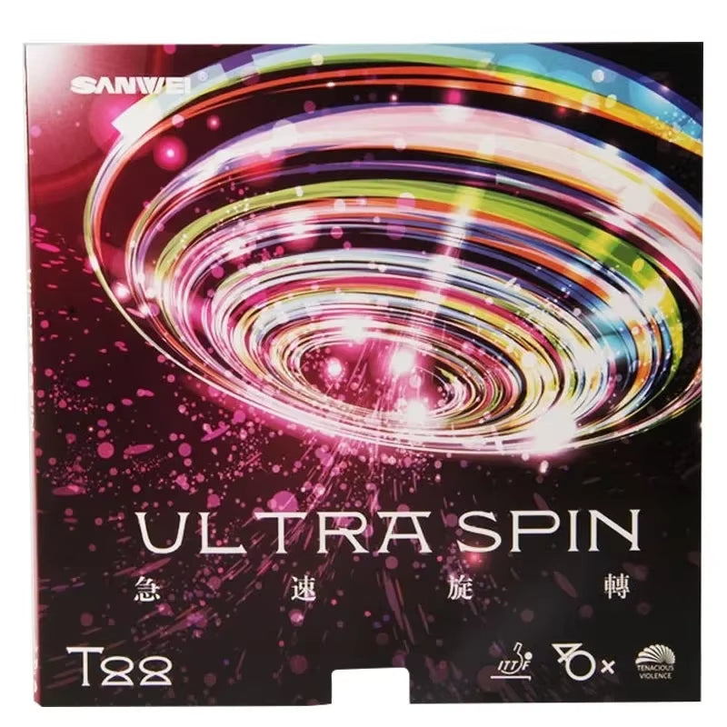 SANWEI T88 Ultra Spin Table Tennis Rubber - Black product image - SANWEI table tennis rubber