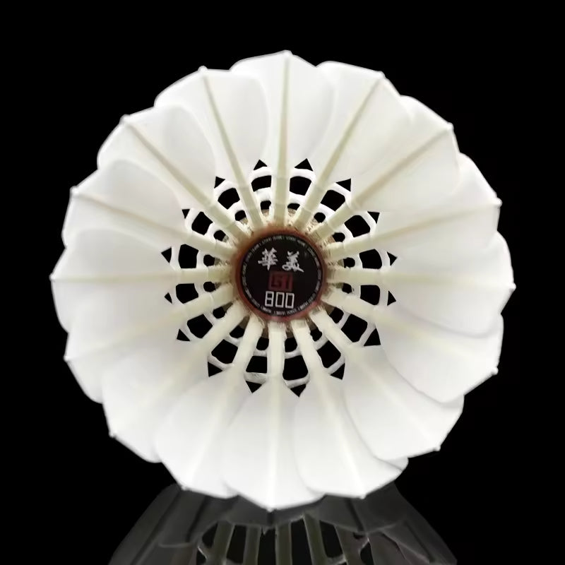 HUAMEI 12 PCS GT800 Aeroplane Goose Feather Badminton Shuttlecock