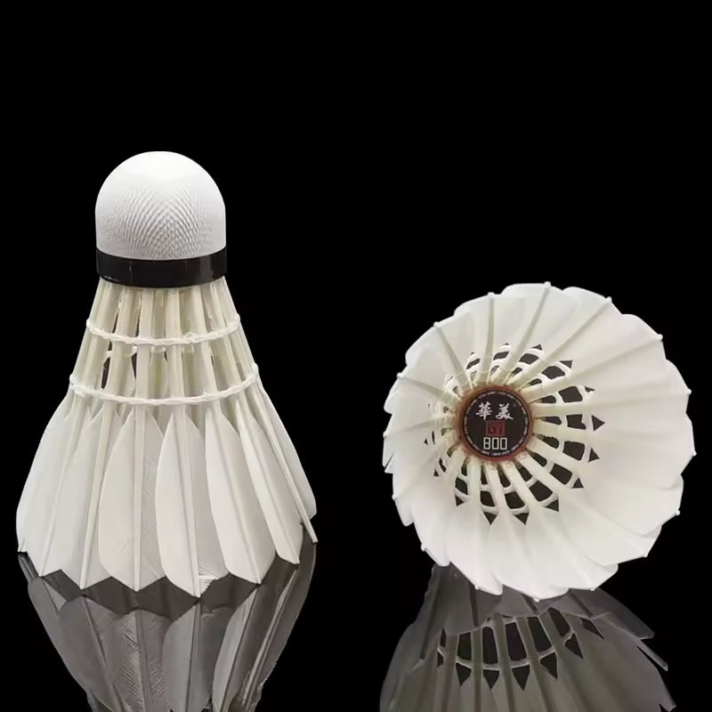 HUAMEI 12 PCS GT800 Aeroplane Goose Feather Badminton Shuttlecock