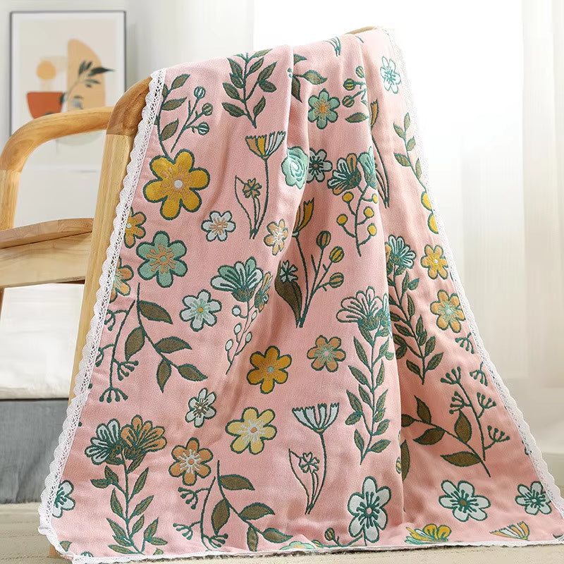 Cotton Gauze Bath Towel – 100% Cotton, Absorbent, Lint-Free, Extra-Large, Thick for Men & Women