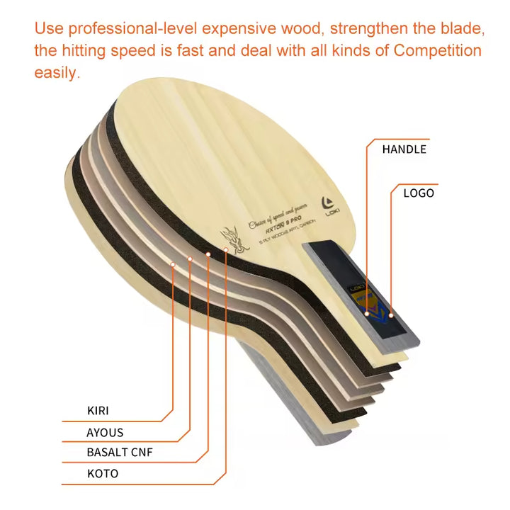 Loki RXTON 9 Pro Table Tennis Blade