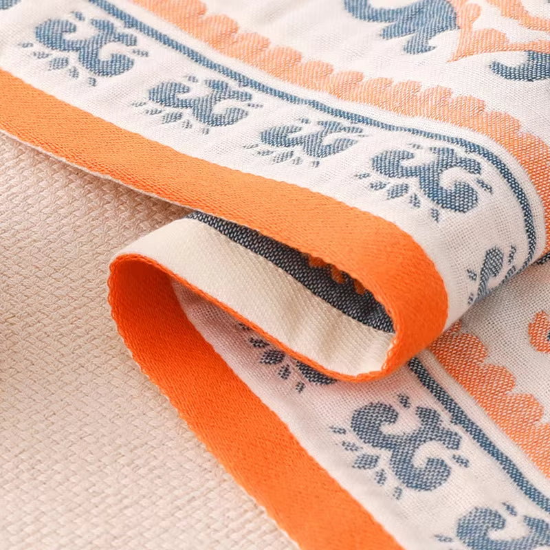 Cotton Gauze Bath Towel – 4-Layer Cotton, Soft, Absorbent, Breathable, Quick-Dry, Lint-Free for Adults