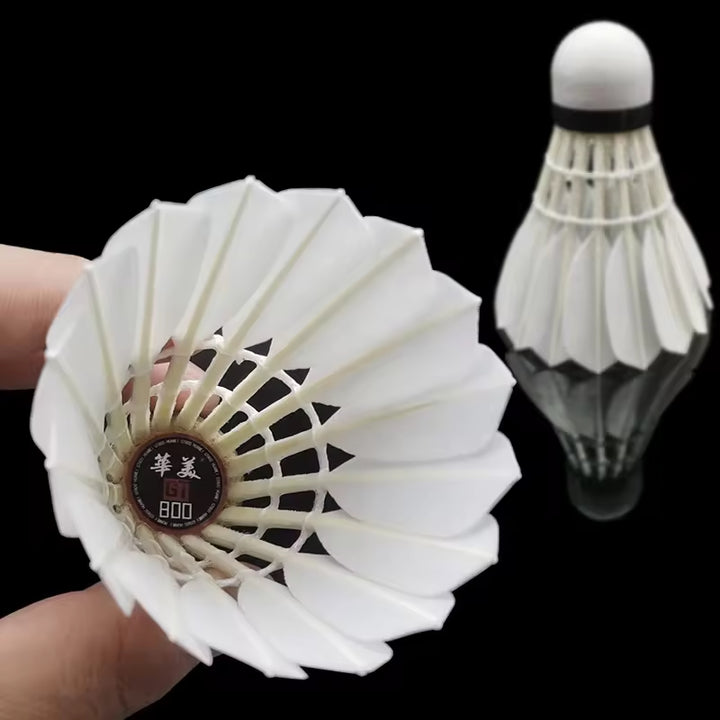 HUAMEI 12 PCS GT800 Aeroplane Goose Feather Badminton Shuttlecock