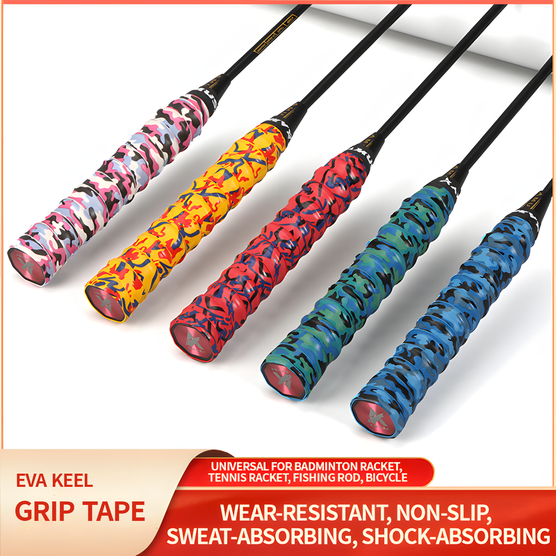 SPP Camouflage Memory Keel Racket Grip Anti Slip Super Absorbent Tennis, Badminton, Pickleball Overgrip Grip