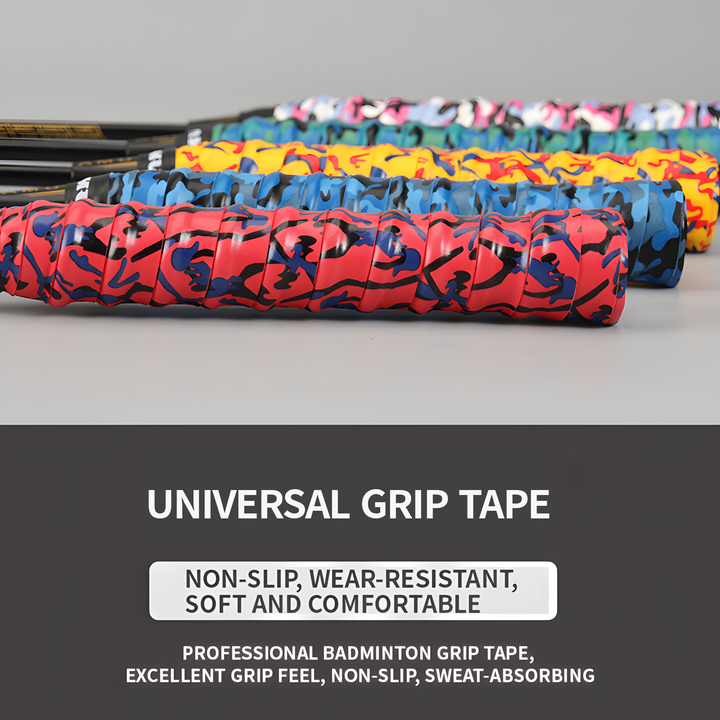 SPP Camouflage Memory Keel Racket Grip Anti Slip Super Absorbent Tennis, Badminton, Pickleball Overgrip Grip