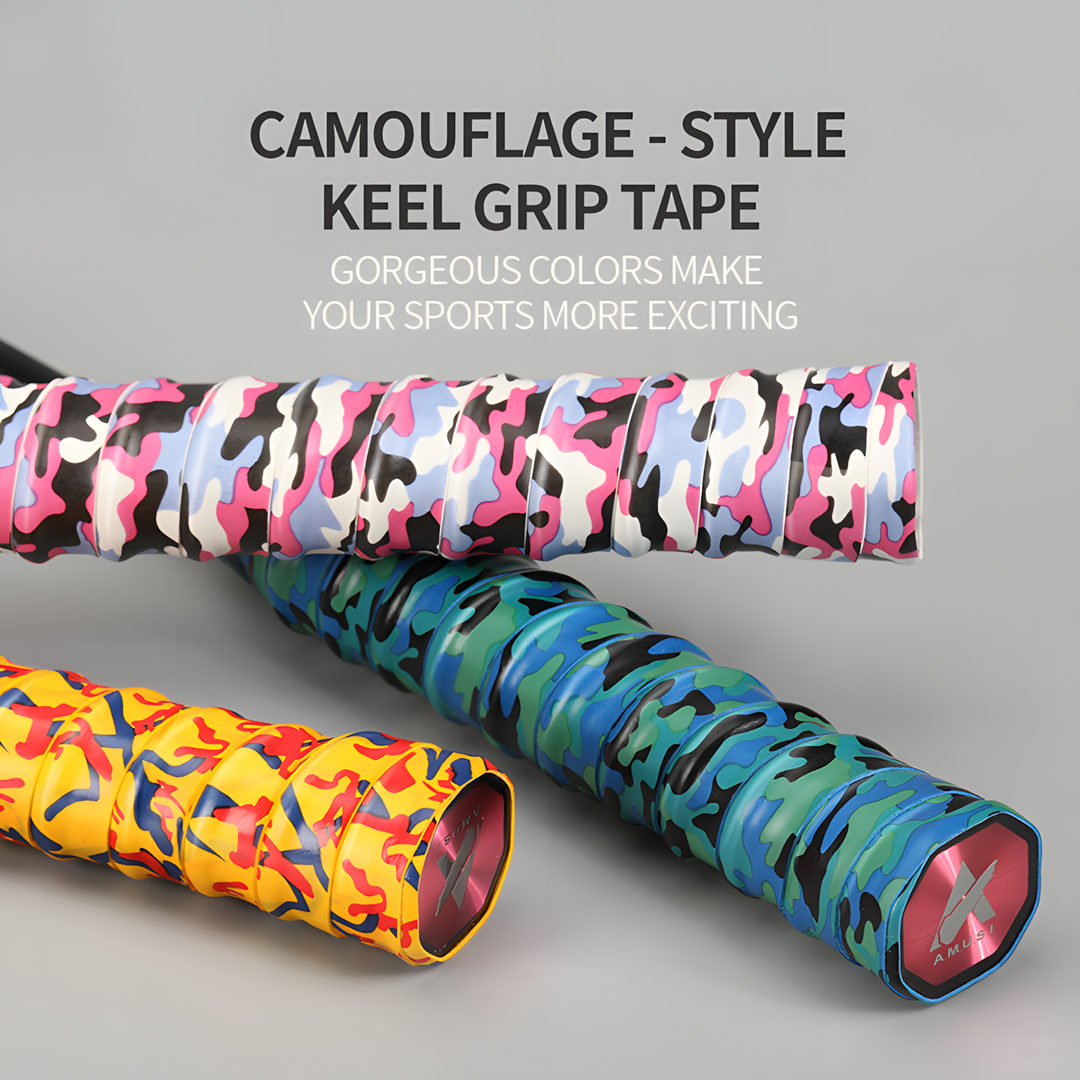 SPP Camouflage Memory Keel Racket Grip Anti Slip Super Absorbent Tennis, Badminton, Pickleball Overgrip Grip