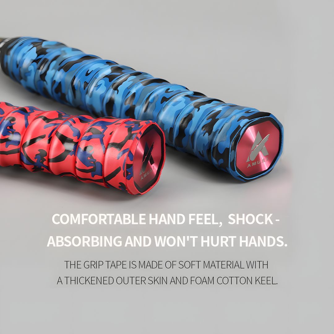 SPP Camouflage Memory Keel Racket Grip Anti Slip Super Absorbent Tennis, Badminton, Pickleball Overgrip Grip