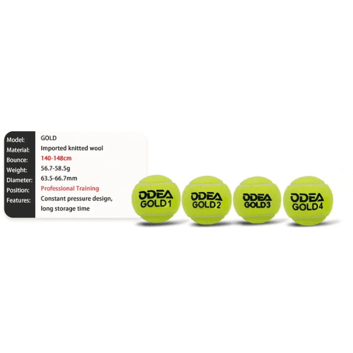 ODEA Gold Training Tennis Balls  (Rebound 140-148CM ITF) 60 Pcs