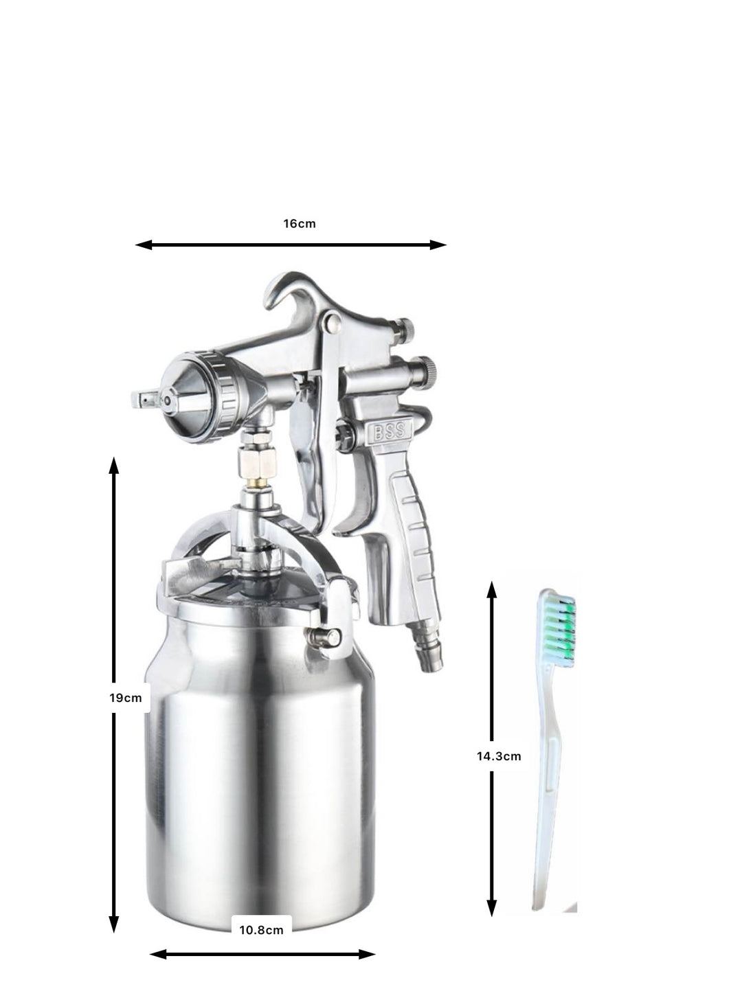 Handheld Pneumatic Paint Spray Gun – 2.0mm Nozzle, Suction Type, Model PQ 2