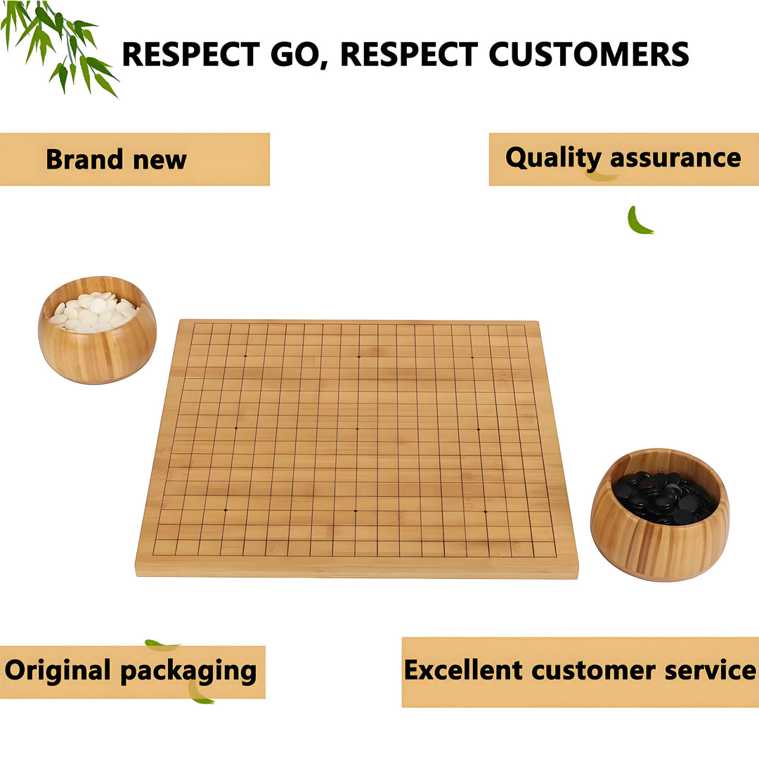 Chinese Weiqi Go Game Set WOOD Board