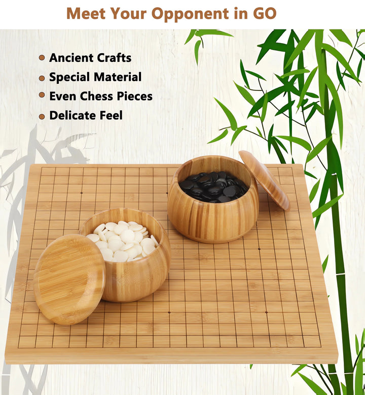 Chinese Weiqi Go Game Set WOOD Board