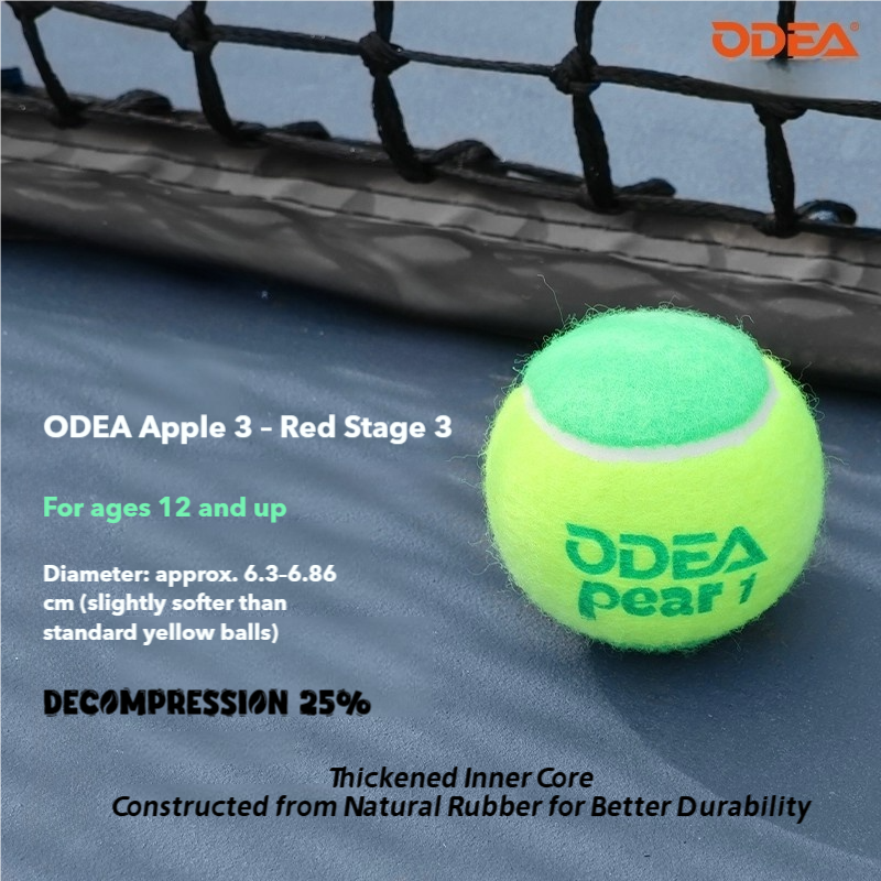 ODEA Stage 2 ORANGE 48 PCS Children Beginners Tennis Balls Low Compression Slower Speed