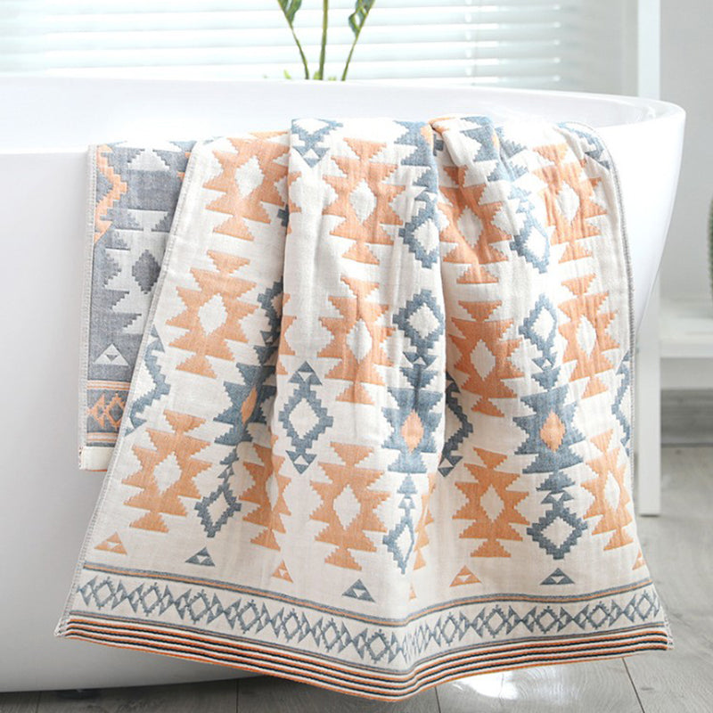 Cotton Gauze Bath Towel – 4-Layer Cotton, Absorbent, Quick-Dry, Large Size for Men & Women