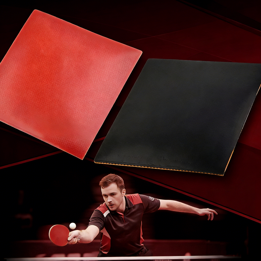 SP x SPORT SPP Universal Table Tennis Rubber PingPong Bat Replacement Rubbers Black/Red Universally Suitable for Beginners