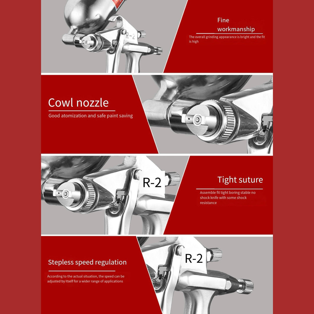 Pneumatic Paint Spray Gun – 200ml Cup, Easy to Clean, Model R2