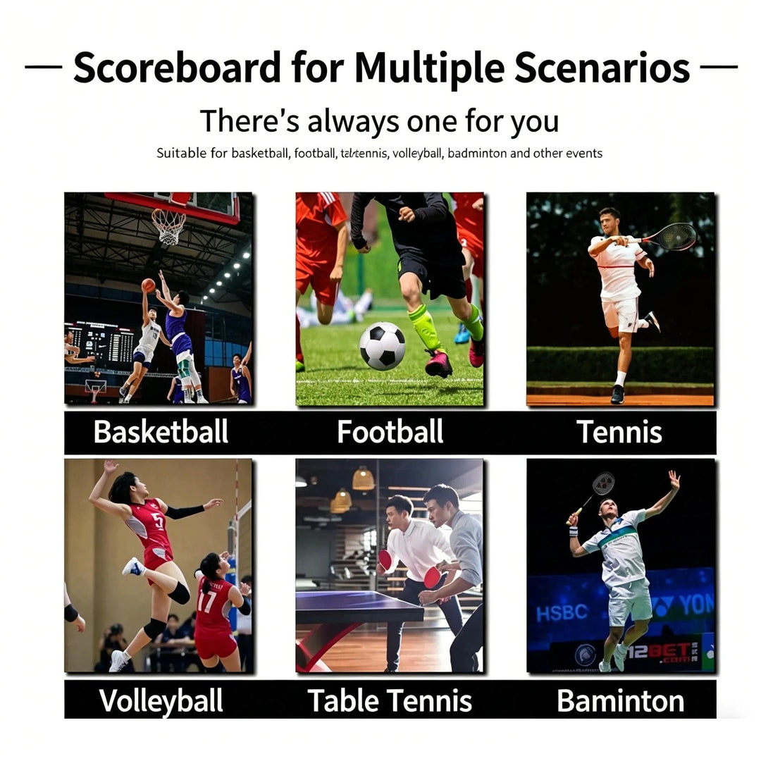 SPP Portable Multi-Sport Flip Scoreboard – Thickened PVC Score for Volleyball, Basketball, Soccer &amp; More
