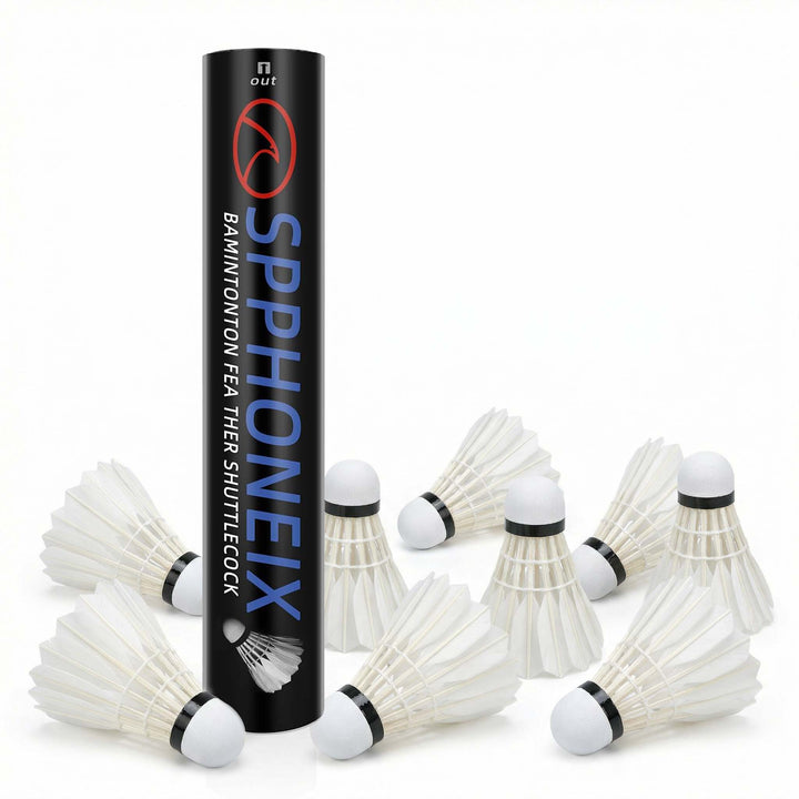 SPPHONEIX Blue Badminton Shuttlecocks Duck Feather 12PCS（TOP DUCK SHUTTLECOCKS）