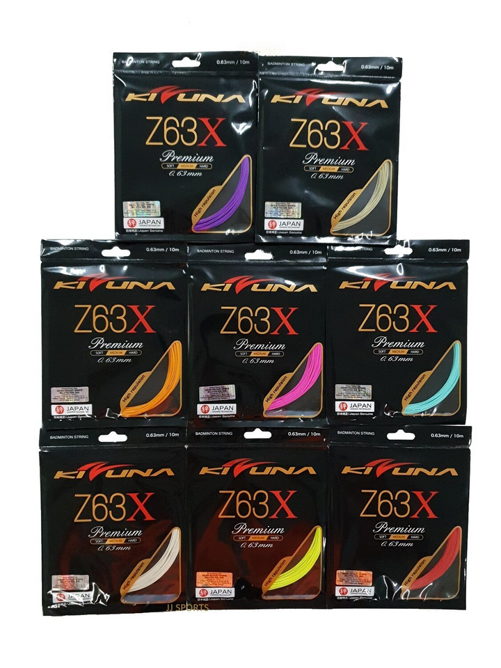 KIZUNA Z63X Premium Gauge – 0.63mm High-Repulsion Badminton String