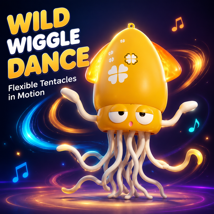 Viral Dancing Squid Toy | Auto Obstacle Avoidance Music Light Rechargeable Kids Toy