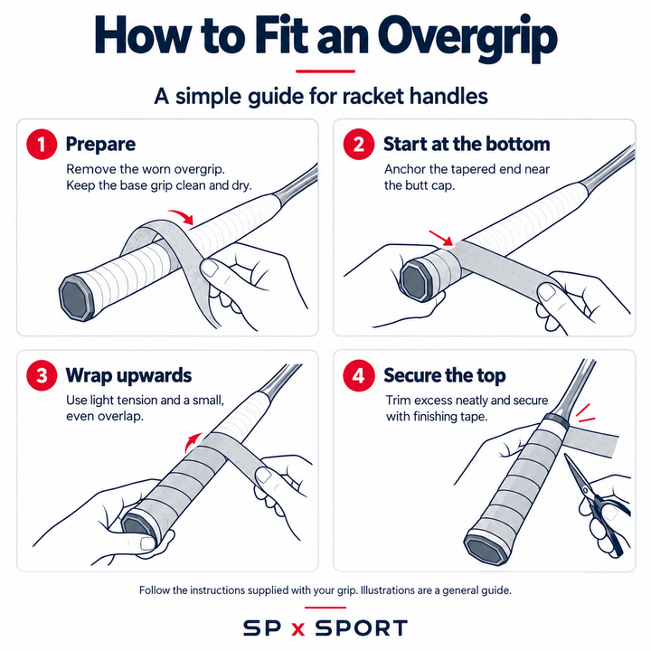 SP x SPORT - how to fit an overgrip