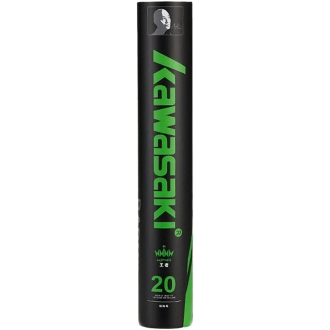 Kawasaki 12-Pack Intact Dack Feather Badminton Shuttlecocks with High Stability, Profession Badminton Balls Model 20 Speed 78