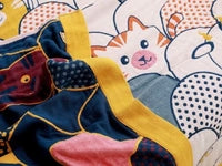 Cartoon Pure Cotton Gauze Quilt – 100% Cotton, Soft, Breathable, Sweat-Absorbing Nap Blanket
