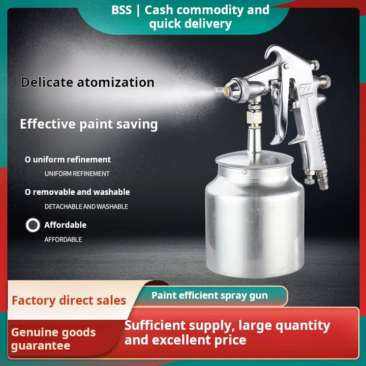 Pneumatic Paint Spray Gun – 400ml Top Cup, High Atomization, Model F75G
