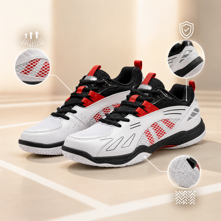 Kawasaki K1B51-B3326 Black Blue badminton shoes Image 2 feature summary commercial image