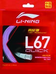 Li-Ning L67 Quick Badminton String - 0.67 mm - Light Rose Purple (AXJU013-8) - Colour reference