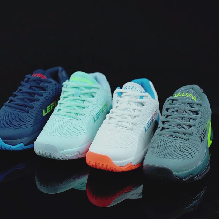 LEFUS Professional Non-Slip Tennis Shoes, Breathable KPU Mesh Sneakers with MD Rubber TPU Sole for Outdoor Sports L033