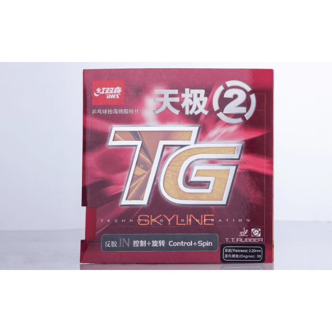 DHS Skyline Table Tennis Rubber TG2 - Black product image - DHS table tennis rubber