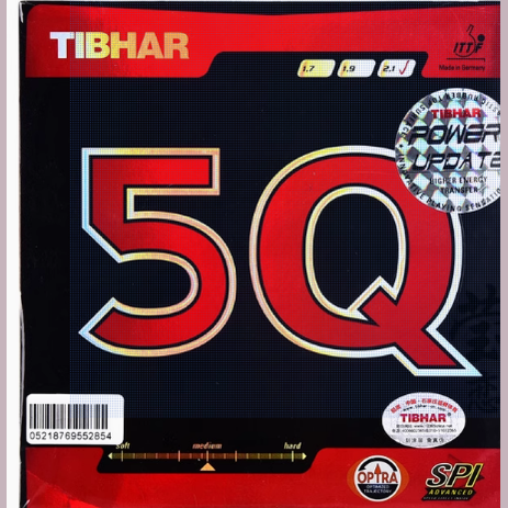 Tibhar 5Q Table Tennis Rubber - Red product image - Tibhar table tennis rubber