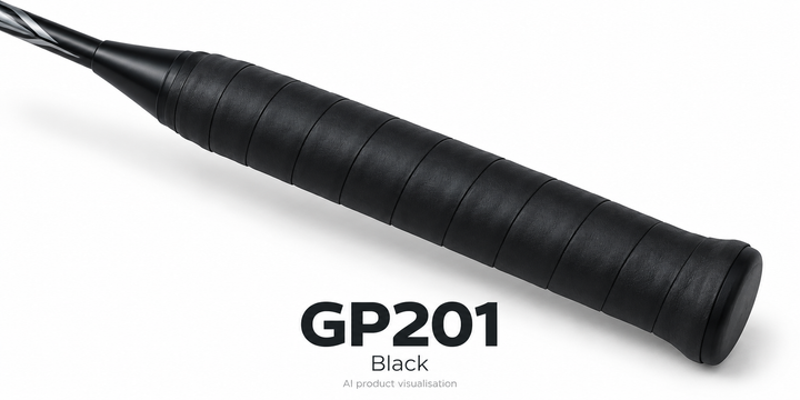 Li-Ning GP201 - Black - AI-generated wrapped handle illustration; not a product photograph