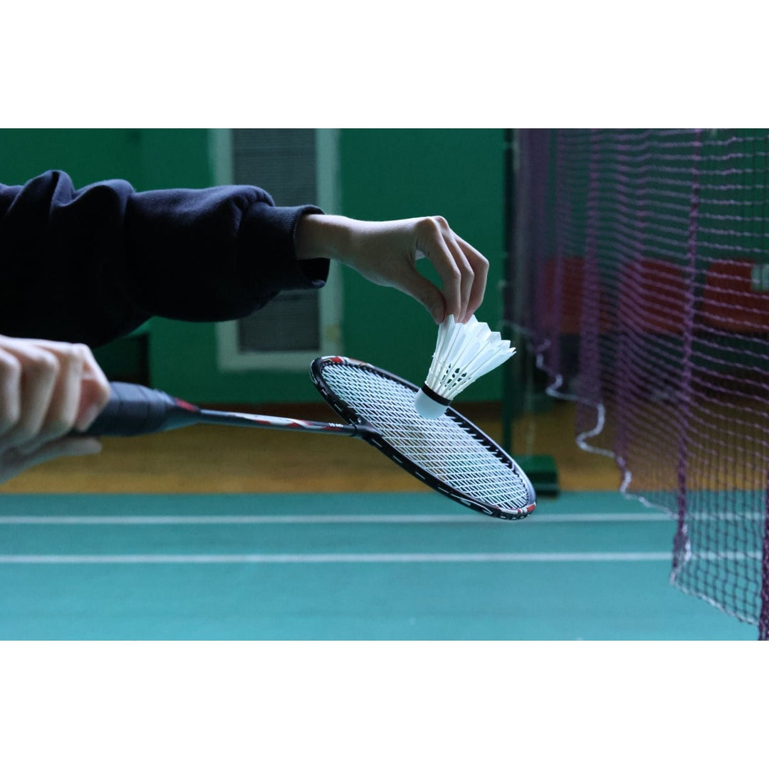 SPP 2 Player Strung Badminton Rackets SPP 01 with a Free Full Cove Black