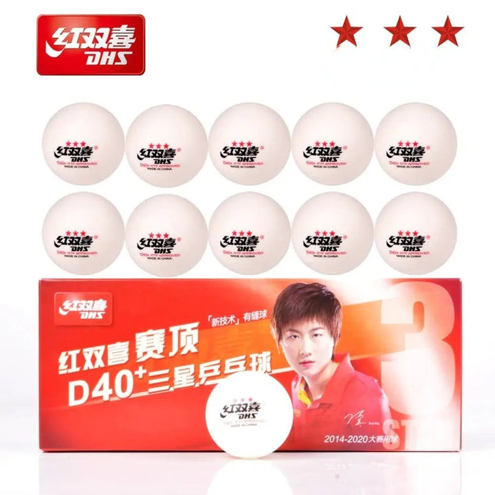 DHS 3 Star D40+ Table Tennis Balls