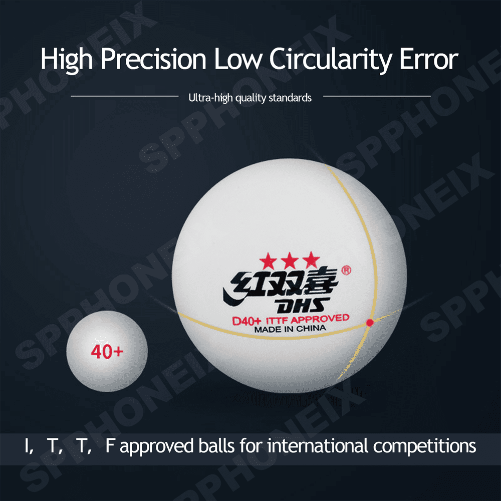 DHS D40+ 3Star Table Tennis Plastic Balls White Orange Ping Pong Balls