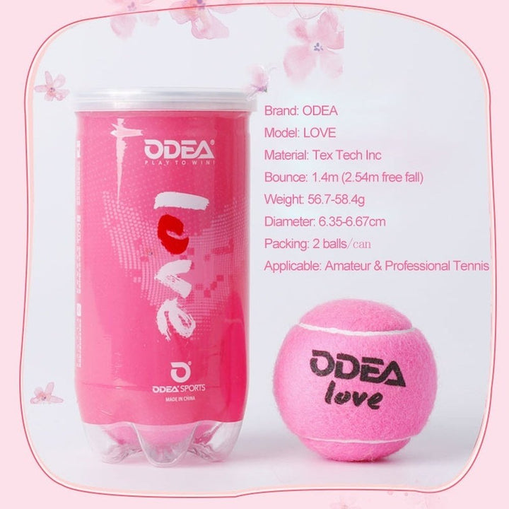 ODEA Love Pink Gift Tennis Balls ( 2pcs/Can)