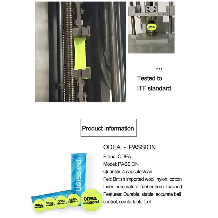 ODEA Passion Tennis Balls(Competition level, ITF approved）