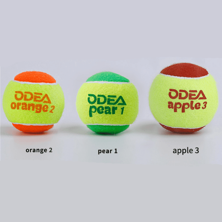 ODEA Stage 1 Green Children Beginners Tennis Balls Low Compression Slower Speed