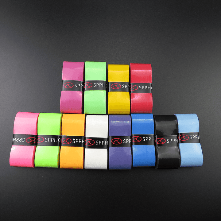 SPPHONEIX Punching Grip Anti-slip Tennis Badminton Squash Racquet Over Grip Tape Overgrip Sweatband（12 COLORS）