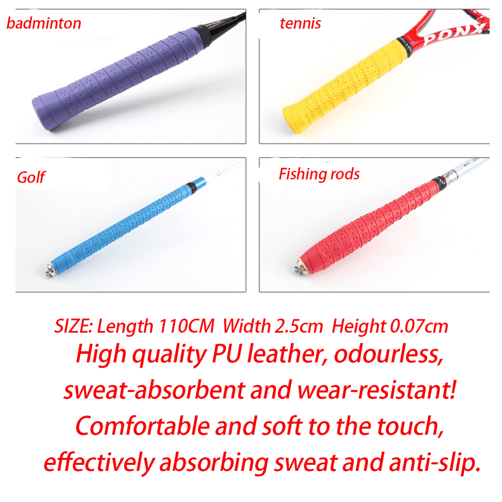 SPPHONEIX Punching Grip Anti-slip Tennis Badminton Squash Racquet Over Grip Tape Overgrip Sweatband（12 COLORS）