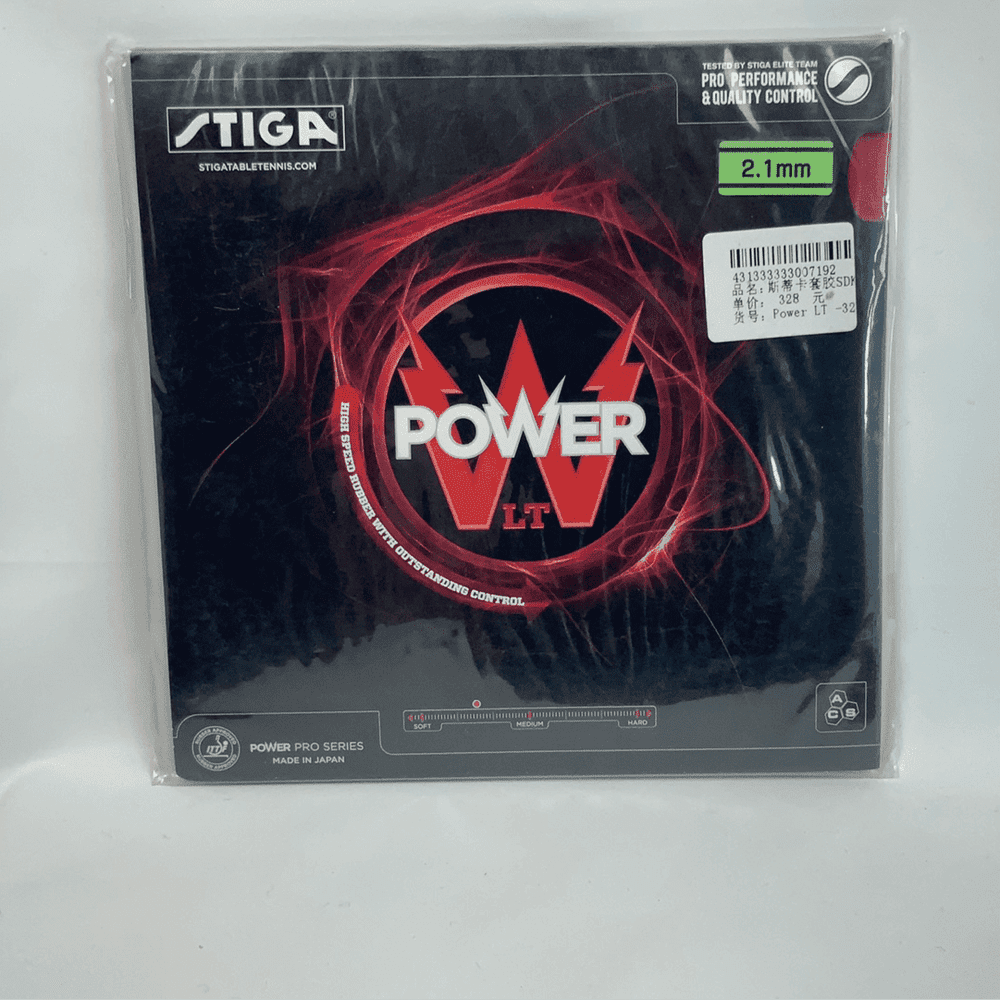 Stiga Power LT Table Tennis Rubber - Black product image - STIGA table tennis rubber
