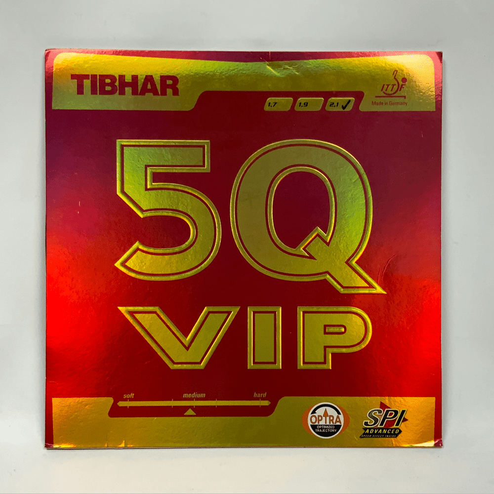 Tibhar 5Q VIP table tennis rubber - Black product image - Tibhar table tennis rubber