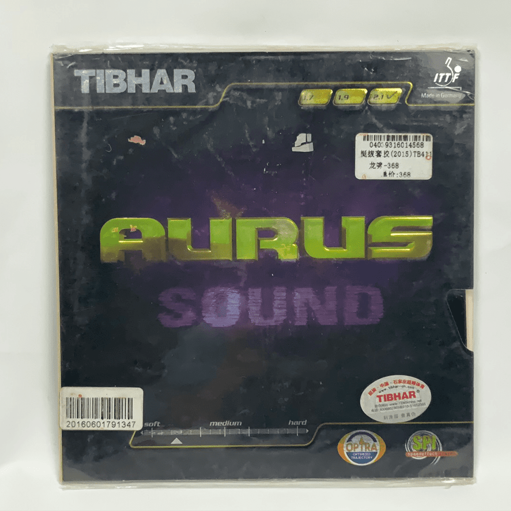 Tibhar Aurus Sound table tennis rubber - Black product image - Tibhar table tennis rubber